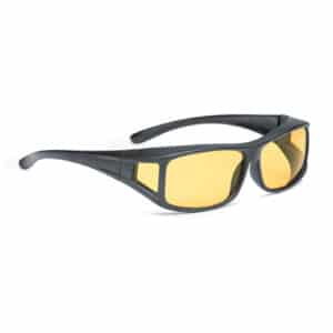 surlunettes plastique pour la conduite de nuit avec verres jaunes