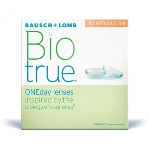 Boîte de Biotrue ONEday astigmatisme 90 lentilles (Bausch + Lomb)