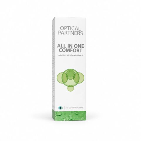 Boîte de la solution tout en un pour lentilles Optical Partners All in One Comfort 360 ml – Grez Optic